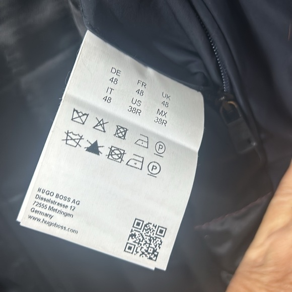 BOSS Hugo Boss Cashmere Wool Blend Men’s Navy Car coat Size US 38R - Picture 10 of 12